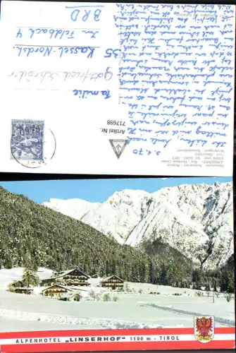 717698 Imst Tirol Alpenhotel Restaurant Pension Linserhof im Winter
