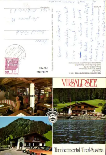 717714 Mehrbild AK Tannheim Vilsalpsee Restaurant Fischerstube