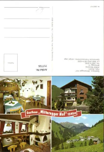 717726 Mehrbild AK Berwang Gasthaus Mitteregger Hof Gaststube Kamin