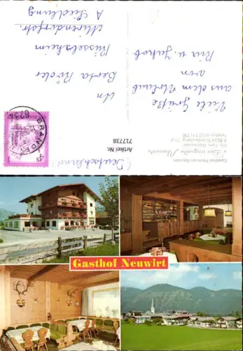 717738 Mehrbild AK Brandenberg Tirol Gasthof Pension Neuwirt Ansichten Gaststube