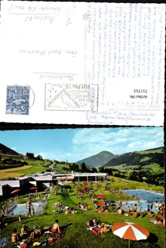 717753 Telfes Stubaital Freischwimmbad Hallenbad Stubai Strandleben