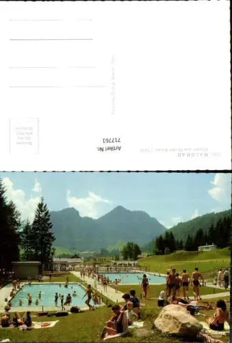 717761 Foto AK Waldbad Kössen a. Wilden Kaiser Schwimmbad