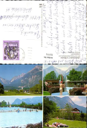 717771 Mehrbild AK Münster in Tirol Badefreuden Freischwimmbad u. Liegewiese Schwimmbad