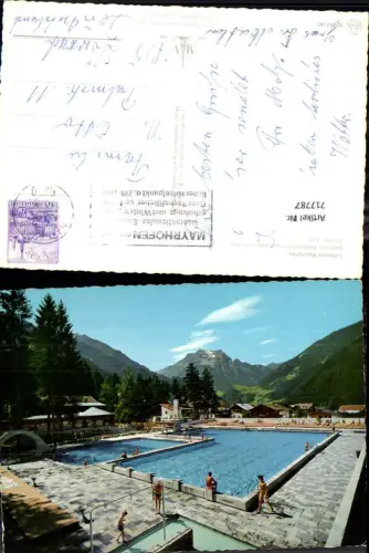 717787 Foto AK Mayrhofen im Zillertal Waldschwimmbad Schwimmbad geg. Grünberg