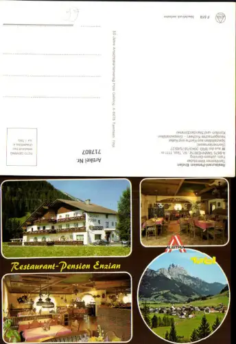 717807 Mehrbild AK Tannheim in Tirol Restaurant Pension Enzian Gaststube