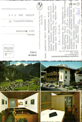 717813 Mehrbild AK Mayrhofen Zillertal Fremdenheim Sparkasse Mayrhofen Zimmer Gaststube