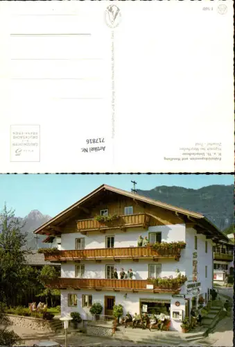 717816 Hippach b. Mayrhofen Frühstückspension Unterlechner u. Handlung Spar Reklame
