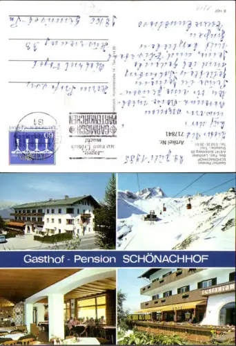 717841 Schönberg i. Stubaital Gasthof Pension Schönachhof Seilbahn Gondel Ansichten Gaststube