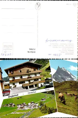 717846 Mehrbild AK Hintertux Zillertal Jörglerhof Kühe Rinder Luftbild
