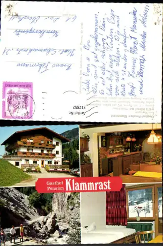717852 Mehrbild AK Mühltal Wildschönau Gasthof Pension Klammrast Zimmer Gaststube
