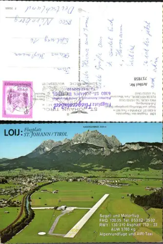 717858 Fliegeraufnahme St Johann in Tirol Flugplatz Luftfahrt pub Alpine Luftbild F 70899