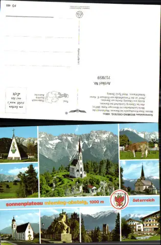 717859 Mehrbild AK Mieming Obsteig Barwies Maria Locherboden Schloß Klamm pub Alpine Luftbild FÖ 485