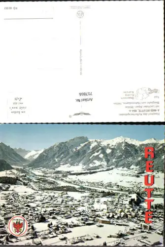 717866 Fliegeraufnahme Reutte mit Lechtaler Alpen im Winter pub Alpine Luftbild FÖ 62352