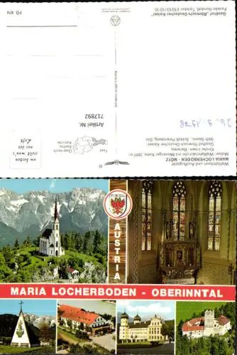 717892 Mehrbild AK Maria Locherboden Mötz Wallfahrtskirche Barwies Stift Zams pub Alpine Luftbild FÖ 874
