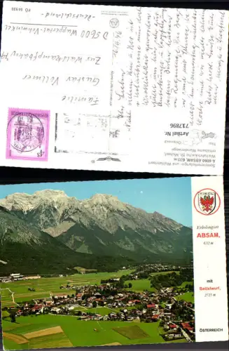 717896 Fliegeraufnahme Absam mit Bettelwurf pub Alpine Luftbild FÖ 64930