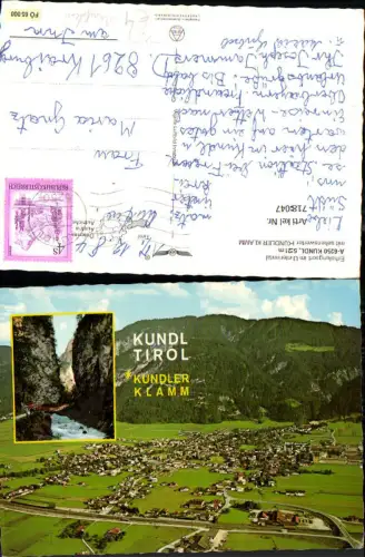 718047 Mehrbild AK Kundl Kundler Klamm b. Kufstein pub Alpine Luftbild FÖ 65000