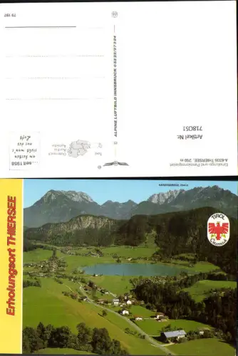 718051 Fliegeraufnahme Thiersee mit Kaisergebirge pub Alpine Luftbild 79197