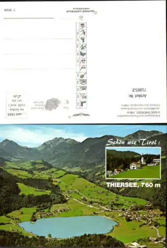 718052 Mehrbild AK Thiersee mit Mitterland u. Hinterthiersee pub Alpine Luftbild F 68526