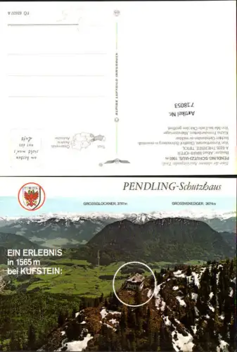 718053 Fliegeraufnahme Thiersee Pendling-Schutzhaus b. Kufstein pub Alpine Luftbild FÖ 63637 A