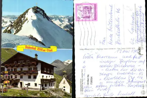 718054 Mehrbild AK Wildspitze Rofenhof b. Vent Ötztal