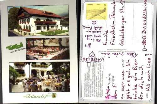 718057 Mehrbild AK Fritzens Tirol Gasthof Pension Fritznerhof Speisesaal Gastgarten