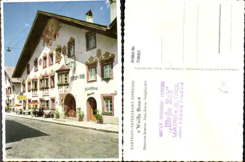 718062 Matrei a. Brenner Gasthof Restaurant Weiße Rose