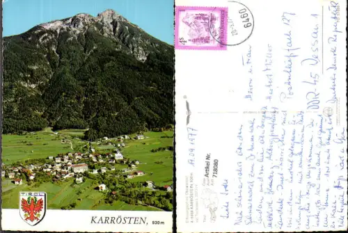 718080 Fliegeraufnahme Karrösten mit Tschirgant pub Alpine Luftbild FÖ 57809