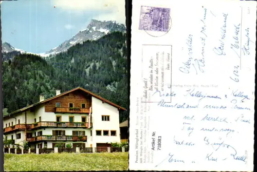 718081 Foto AK Wängle b. Reutte Tirol Pension Wänglerhof
