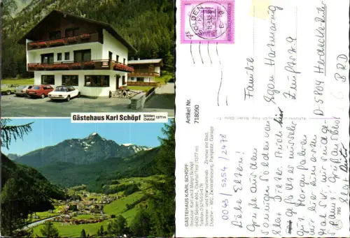 718090 Mehrbild AK Sölden Oetztal Gästehaus Karl Schöpf