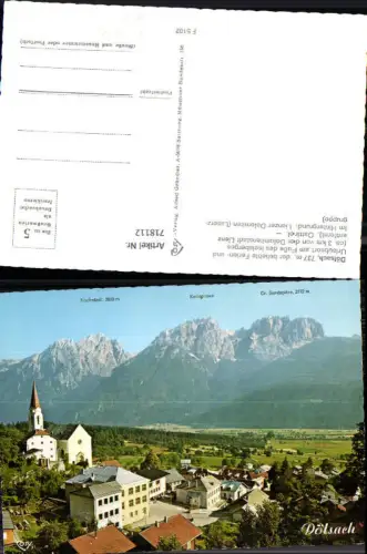 718112 Foto AK Dölsach b. Lienz mit Lienzer Dolomiten Laserzgruppe
