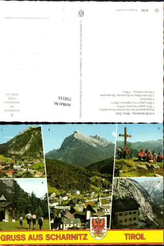 718115 Mehrbild AK Scharnitz Gipfelrast Karwendelhaus Birzelkapelle Wandern
