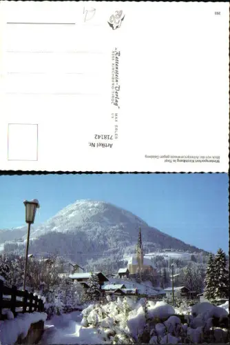 718142 Foto AK Kirchberg in Tirol Blick v. Achenpromenade geg. Gaisberg Winteransicht