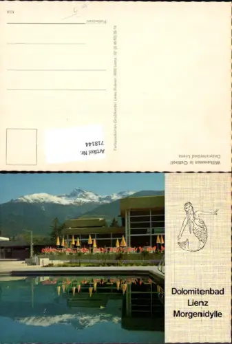 718144 Osttirol Lienz Dolomitenbad Schwimmbad Morgenidylle