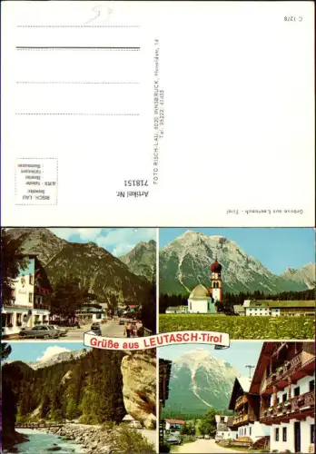 718151 Mehrbild AK Leutasch Tirol Kirche Dorfmotiv