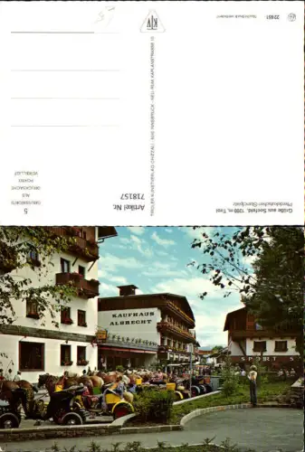 718157 Seefeld in Tirol Pferdekutschen Standplatz Kaufhaus Albrecht Ortsmotiv