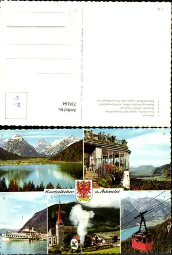 718164 Mehrbild AK Kanzelkehre Pertisau Eben a. Achensee Rofanseilbahn Achenseebahn Schiff Dampfer