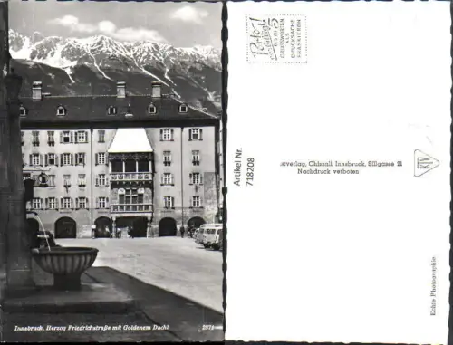 718208 Foto AK Innsbruck Herzog-Friedrichstraße mit Goldenem Dachl