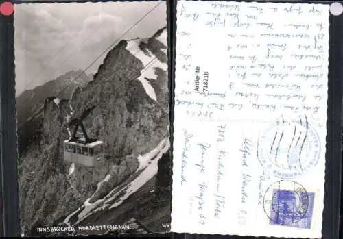 718218 Foto AK Innsbruck Nordkettenbahn Seilbahn Gondel