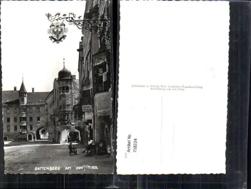 718224 Foto AK Rattenberg a. Inn Ansicht mit Bezirksgericht Feinkosthandlung