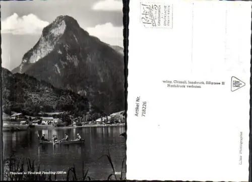 718226 Foto AK Thiersee in Tirol b. Kufstein mit Pendling Ruderboot