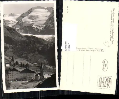718227 Foto AK Obergurgl Sölden mit Schalfkogl Ötztaler Alpen
