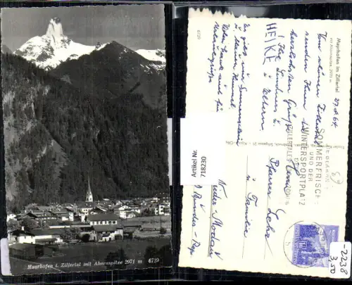 718230 Foto AK Mayrhofen i. Zillertal mit Ahornspitze