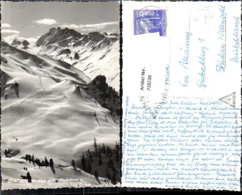 718238 Foto AK Ischgl Blick v. d. Idalpe zum Fluchthorn u. Sass Calum