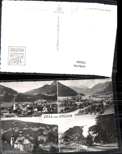 718260 Mehrbild Foto AK Zell am Ziller Zillertalbahn Dampflok Eisenbahn Kirchen