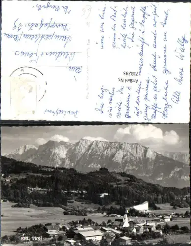718293 Foto AK Erl in Tirol Ansicht mit Passions- u. Festspieltheater im Hintergrund