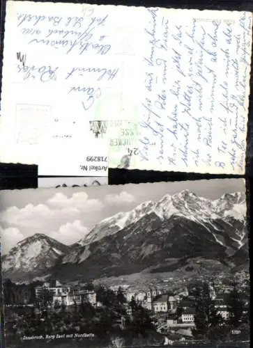 718299 Foto AK Innsbruck Berg Isel mit Nordkette