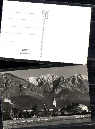 718309 Foto AK Absam b. Hall in Tirol mit Bettelwurf Kirche