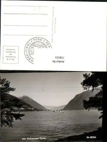 718315 Foto AK Bei Pertisau a. Achensee Dampfer Schiff auf See