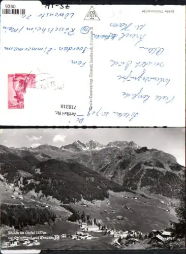 718318 Foto AK Sölden im Ötztal mit Grieskogel u. Kreuzkogel