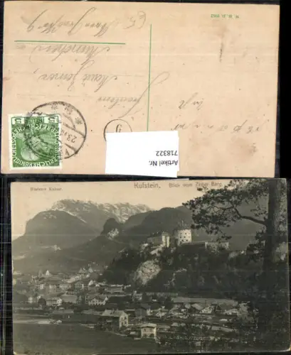 718322 Kufstein Blick v. Zeller Berg mit Festung